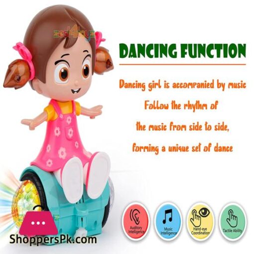 Musical Dancing Spinning Doll with Flashing Lights Light and Sound