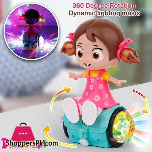 Musical Dancing Spinning Doll with Flashing Lights Light and Sound