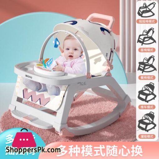 New Version Baby Multi-function Baby Bouncer & Rocker Comfort Chair Pushable Trolley Baby Bassinet