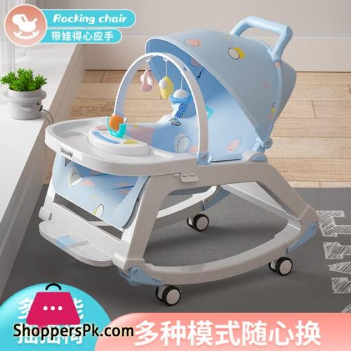 New Version Baby Multi-function Baby Bouncer & Rocker Comfort Chair Pushable Trolley Baby Bassinet