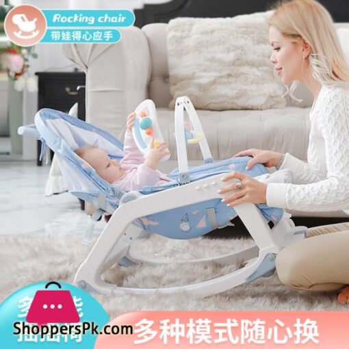 New Version Baby Multi-function Baby Bouncer & Rocker Comfort Chair Pushable Trolley Baby Bassinet