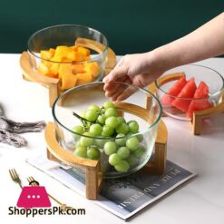 Nordic Simple Fruit Bowl Glass Salad Bowl (Large)