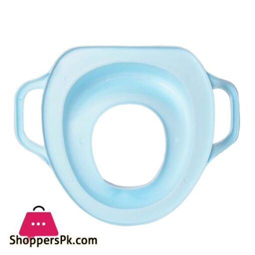 Potty Training Seat For Girls And Boys With Handles Fits Round Oval Toilets Non slip With Splash Guard Portable Folding Large Non Slip Unbreakable Plastic Commode Potty Training Seat For Kids Toddlers Toilet Seat First Year Potty Seat blue