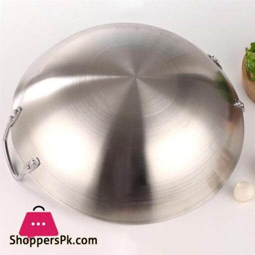 Stainless Steel Wok Round Bottom Wok Capacity Saute Pan - 36CM