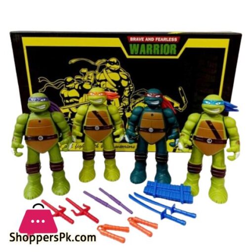 Teenage Mutant Ninja Turtles Action Figures Set for kids with light 4pc