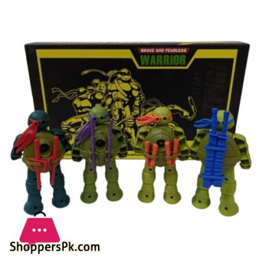 Teenage Mutant Ninja Turtles Action Figures Set for kids with light 4pc