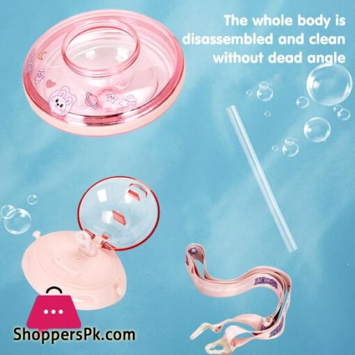 UFO Shape Plastic Cup Summer Cute Water Bottle with Rope 550ml