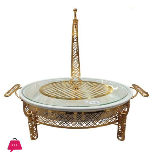 Brilliant Oval Dish with Candle Stand - 14.5 Inch