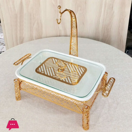 Brilliant Rectangle Dish with Candle Stand - 13.5 Inch