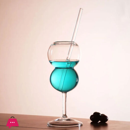 Cocktail Glass Goblet Bubble Ball Cup Juice Milk Water Cup Bar Party and Restaurant Drinkware 400-ML