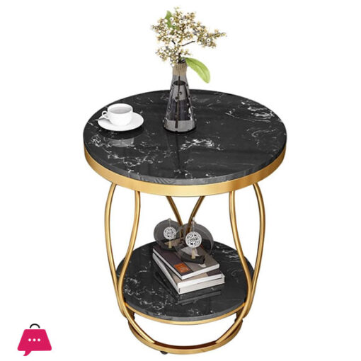 Coffee Table Light Luxury Sofa Marble Corner Table Creative Bedroom Mini Bedside Table Balcony Small Round Table Coffee Table