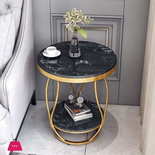 Coffee Table Light Luxury Sofa Marble Corner Table Creative Bedroom Mini Bedside Table Balcony Small Round Table Coffee Table