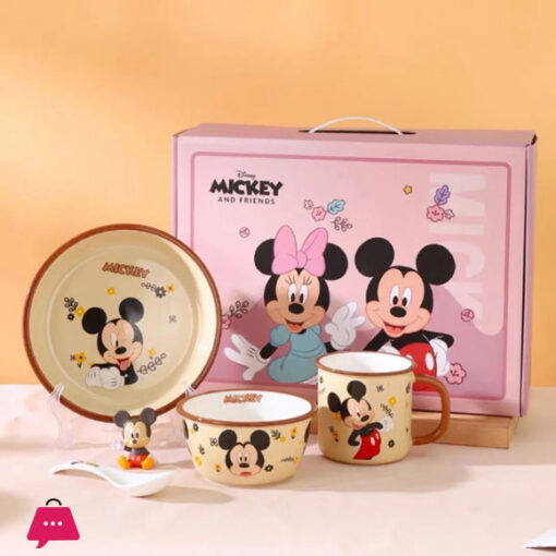 Disney Mickey & Minnie Ceramic Dinner Set 4 Pieces