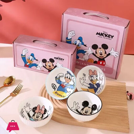 Disney Mickey Mouse Minnie Mouse Cartoon Mini Ceramic Rice Bowl 350ml