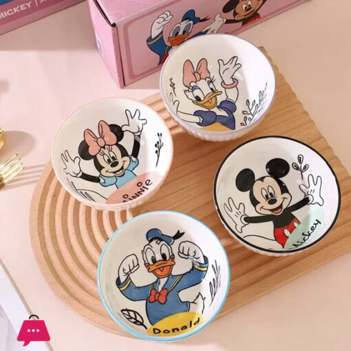 Disney Mickey Mouse Minnie Mouse Cartoon Mini Ceramic Rice Bowl 350ml