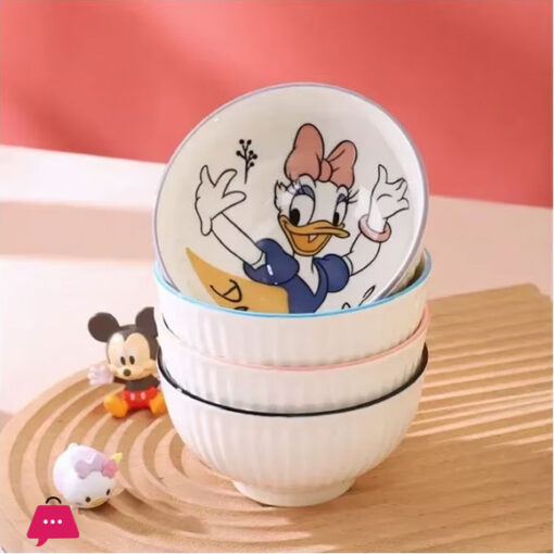 Disney Mickey Mouse Minnie Mouse Cartoon Mini Ceramic Rice Bowl 350ml