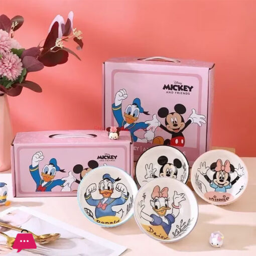 Disney Mickey Mouse Minnie Mouse Cartoon Mini Ceramic Rice Bowl 350ml