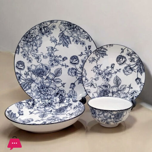 Fine Porcelain Complete Dinnerware Set 24Pcs