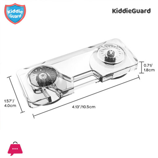 Kiddie Guard Baby Safety Transparent Multipurpose Refrigerator Freezer Latch Lock French Fridge Door Lock Freezer Lock Invisible Cupboard Lock - 1Pcs