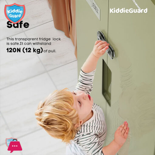 Kiddie Guard Baby Safety Transparent Multipurpose Refrigerator Freezer Latch Lock French Fridge Door Lock Freezer Lock Invisible Cupboard Lock - 1Pcs