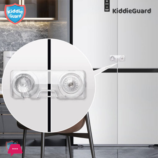 Kiddie Guard Baby Safety Transparent Multipurpose Refrigerator Freezer Latch Lock French Fridge Door Lock Freezer Lock Invisible Cupboard Lock - 1Pcs