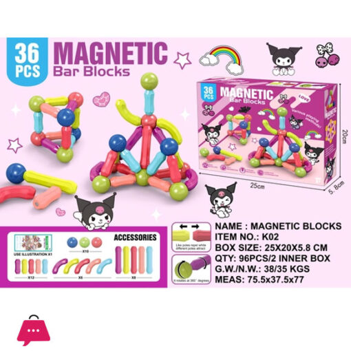 Magnetic Magic Stick 36 Pcs Building Set Puzzle Toy