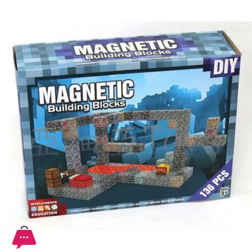 Minecraft Magnetic Cube Magnetic Blocks-Build Mine Magnet 136Pcs