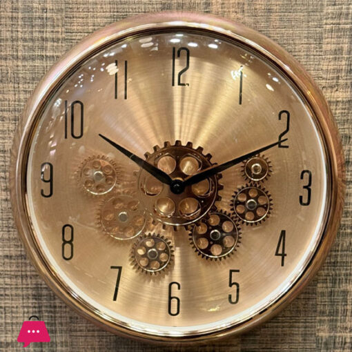 Modern Wall Clock With Moving Gears Sweep Movement No Ticking Quartz Movement