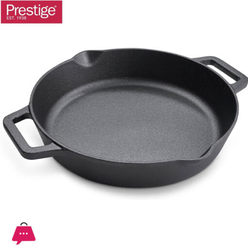 Prestige Cast Iron Dual Handle Fry Pan 24 cm Cast Iron Skillet - 48887