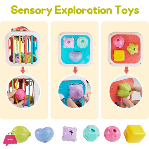 Shape Sorting Box 7 In 1 Sensory Toy For Babies