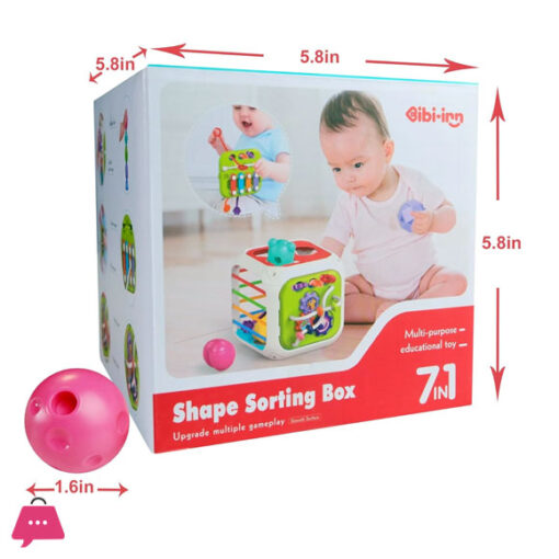 Shape Sorting Box 7 In 1 Sensory Toy For Babies