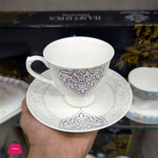 SPK Fine Bone China Tea Cup and Saucer 6+6