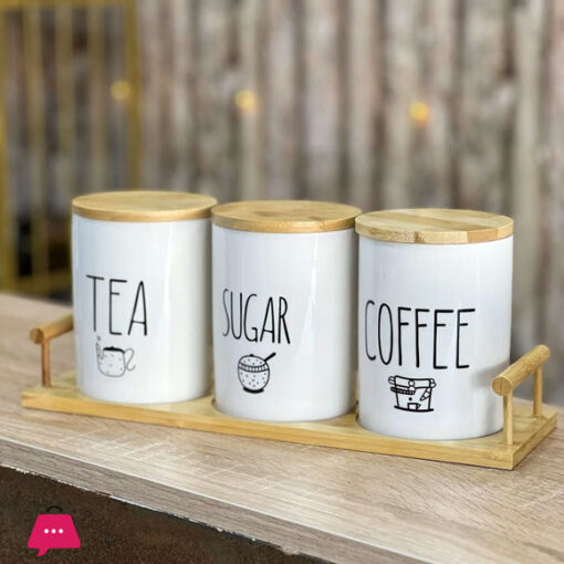 Tea Coffee and Sugar Jar Set of 3