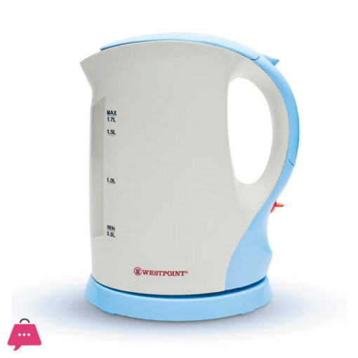 Westpoint WF-3117 - Deluxe Cordless Kettle - White & Blue - 1.7 Liter Open Element