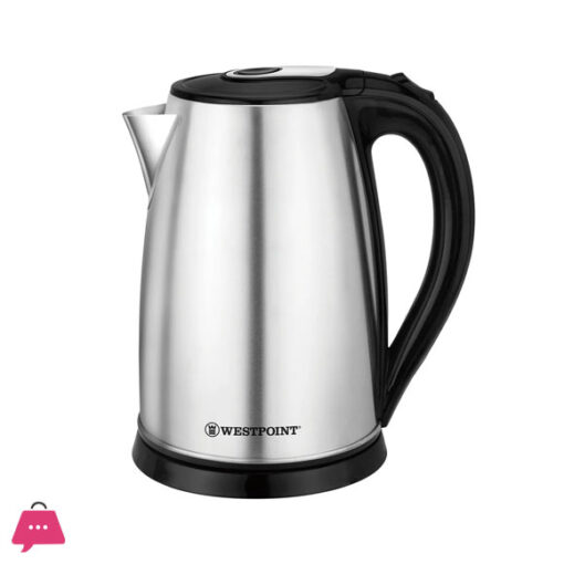 Westpoint WF-6172 - Deluxe Cordless Kettle Concealed Element Steel Body - 1-8 Liter - Silver & Black