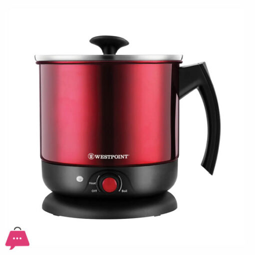 Westpoint WF-6175 - Deluxe Multifunction kettle Concealed Element - Red 1.8 Liter - 1000 Watts