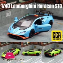 1/40 Lamborghini Huracan STO Super Racing Toy Car For Children CCA Diecast Metal Miniature Model Pull Back