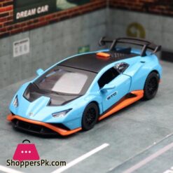 1/40 Lamborghini Huracan STO Super Racing Toy Car For Children CCA Diecast Metal Miniature Model Pull Back