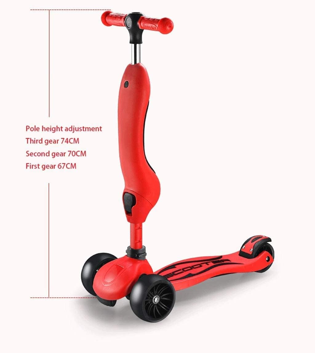 2-in-1 Kids Toddler Scooter with Removable Seat 3 Wheel Scooter for Boys Girls Adjustable Height Extra Wide Deck Scooter 2-8 Years Kids