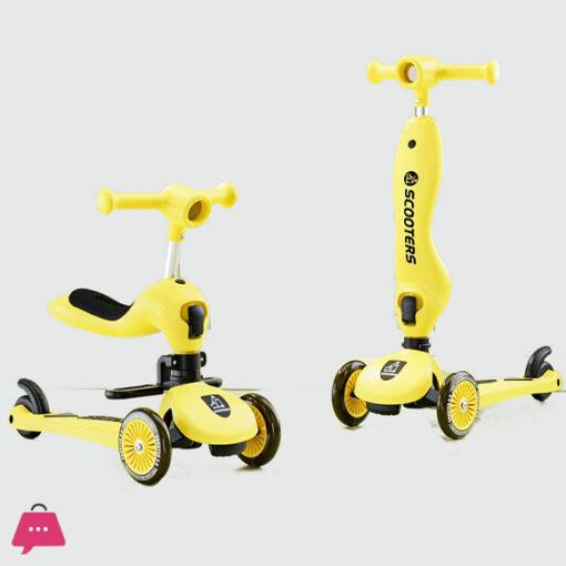 2-in-1 Kids Toddler Scooter with Removable Seat 3 Wheel Scooter for Boys Girls Adjustable Height Extra Wide Deck Scooter 2-8 Years Kids - Image 3