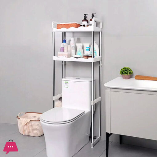 2 Tier Toilet Rack Cabinet Shelves for Shampoo Holder Shower Bathroom Kitchen Space Saver Shelf Organizer Holder