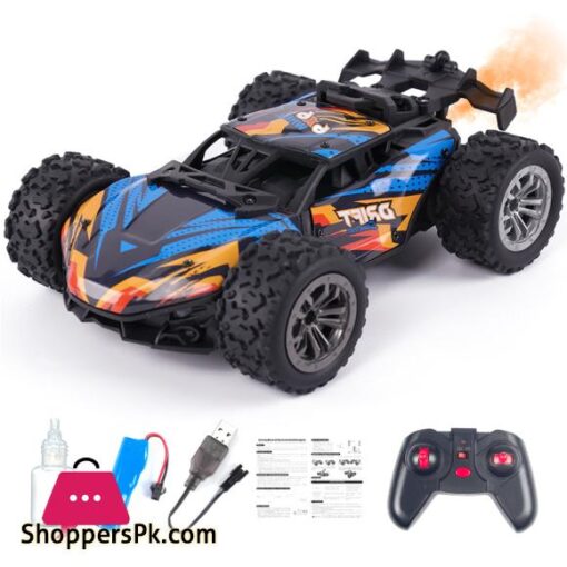 2.4G Remote Control Cars RC Car Electric Led Lights 4WD Stunt Climbing Cars with Spray Toys for Boys Kids Children Gift