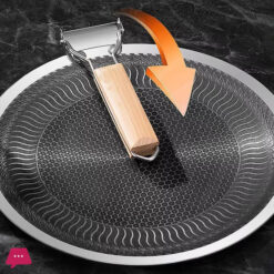 316 Laser Coated Honeycomb Stainless Steel Tawa 34CM