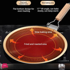 316 Laser Coated Honeycomb Stainless Steel Tawa 34CM