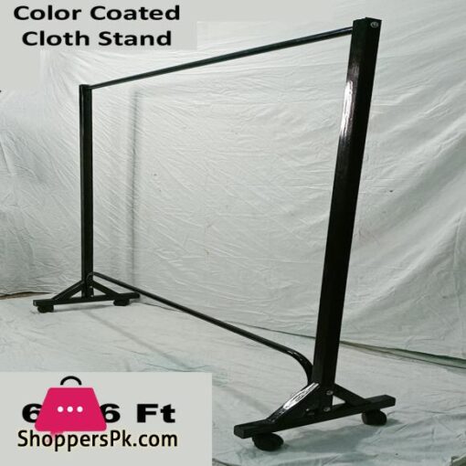 6 Ft Cloth Hanging Trolley Stand with Wheels