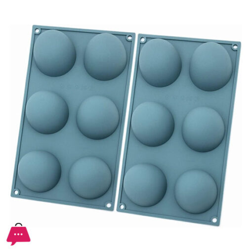 6 Holes Silicone Baking Mold For Chocolate Cake Jelly Pudding BPA Free Non Stick Round Shape Half Sphere Baking Pan