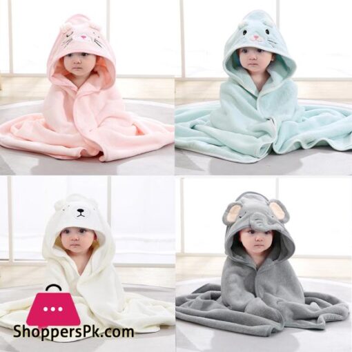 Animal 0-3Y Unisex Baby Bathrobe Ultra-Soft Hooded Spa Robe Bath Towel Newborn Cover-Up