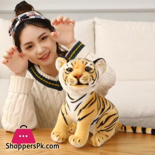 Outlier 23cm Simulation Baby Tiger Plush Toy Stuffed Soft Wild Animal Forest Tiger Pillow Dolls For Kids Birthday Gift