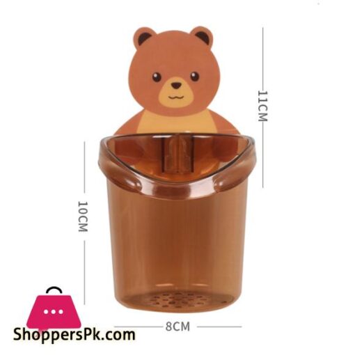 Bear Hug Storage Cup Punch-free Drainable Multifunctional Toothbrush Holder