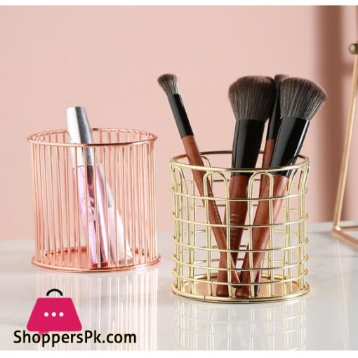 Chic Metallic Gold Desk Organizers And Accessories Pen And Pencil Holder For Office Make-up Brush Holder